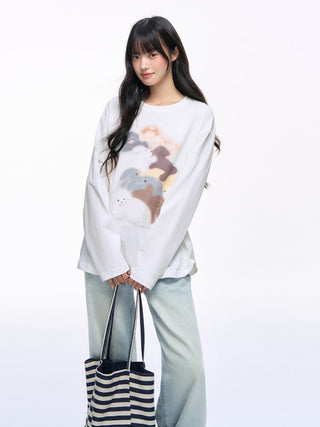 [NS76] puppy print tee