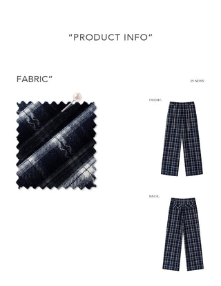 [NS76] plaid wide pants