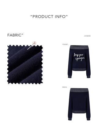 [NS76] letter shoulder sweater