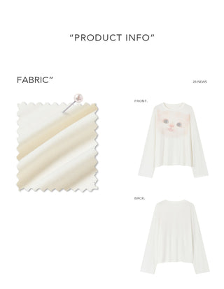 [NS76] kitty print blouse