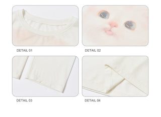 [NS76] kitty print blouse