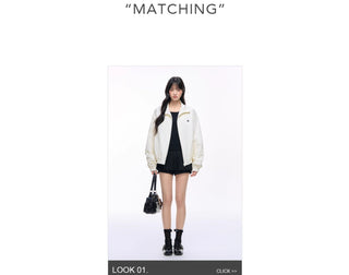 [NS76] lapels zipper coat