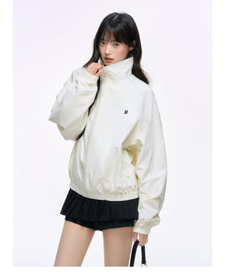 [NS76] lapels zipper coat