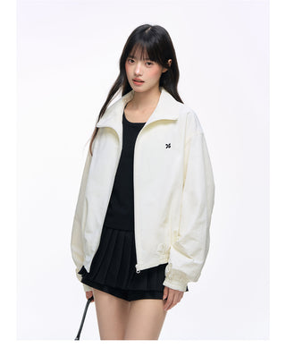 [NS76] lapels zipper coat