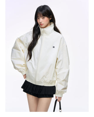 [NS76] lapels zipper coat