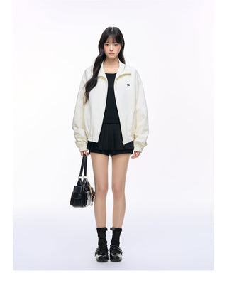 [NS76] lapels zipper coat