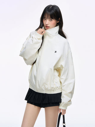 [NS76] lapels zipper coat