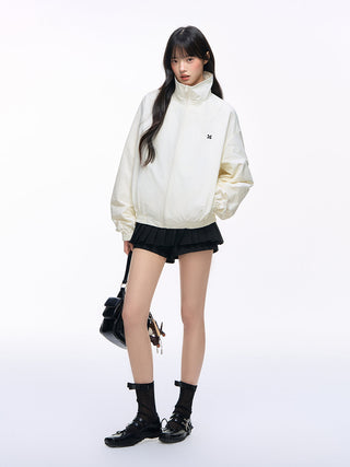 [NS76] lapels zipper coat