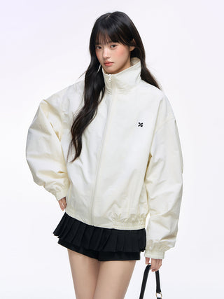 [NS76] lapels zipper coat