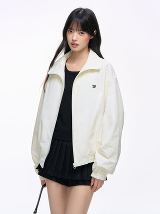 [NS76] lapels zipper coat