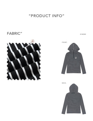 [NS76] striped hooded tee