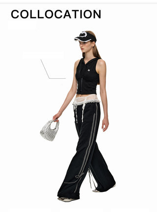 [NS76] lace straight pants
