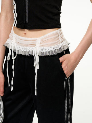 [NS76] lace straight pants