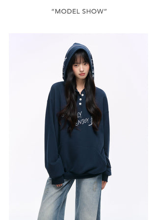 [NS76] letter hooded sweater