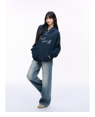 [NS76] letter hooded sweater