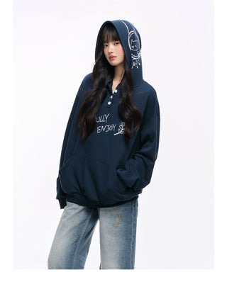 [NS76] letter hooded sweater