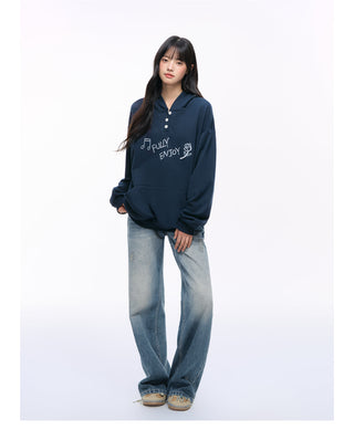 [NS76] letter hooded sweater