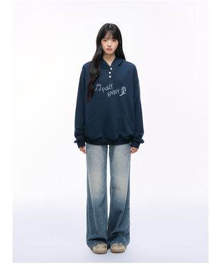 [NS76] letter hooded sweater