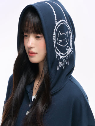 [NS76] letter hooded sweater
