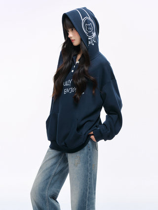 [NS76] letter hooded sweater