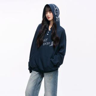 [NS76] letter hooded sweater