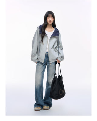[NS76] double zipper cardigan