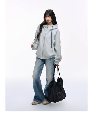 [NS76] double zipper cardigan
