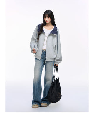 [NS76] double zipper cardigan