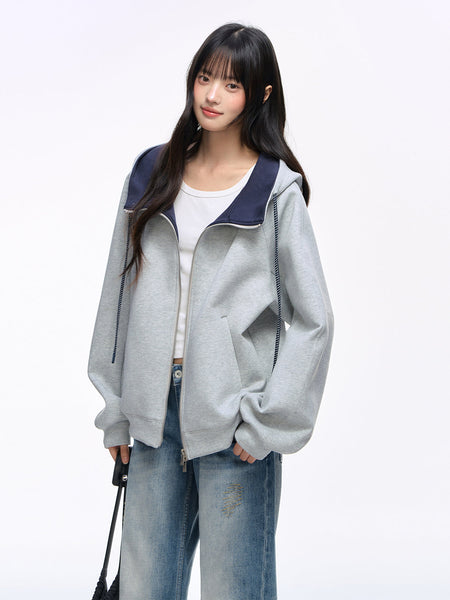 [NS76] double zipper cardigan