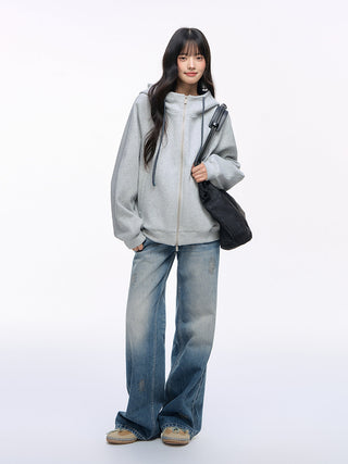 [NS76] double zipper cardigan