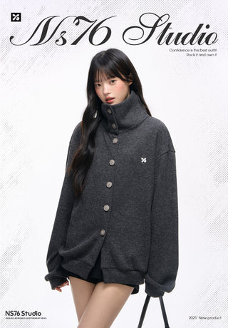 [NS76] thick stripe cardigan