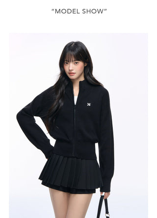 [NS76] zipper knit cardigan