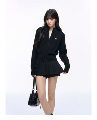 [NS76] zipper knit cardigan