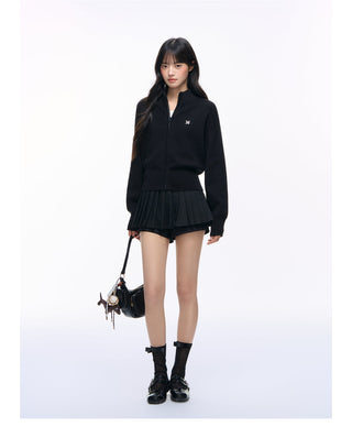 [NS76] zipper knit cardigan
