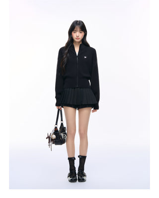 [NS76] zipper knit cardigan