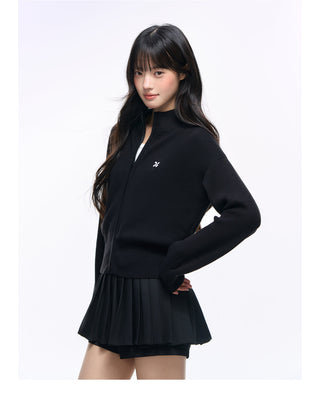 [NS76] zipper knit cardigan