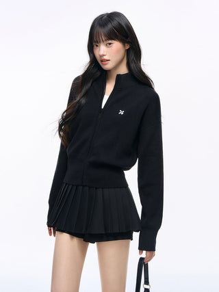[NS76] zipper knit cardigan