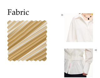 [NS76] striped mid-length shirt