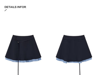[NS76] plaid midi skirt