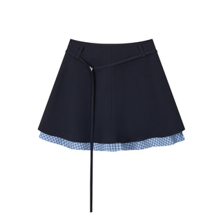 [NS76] plaid midi skirt