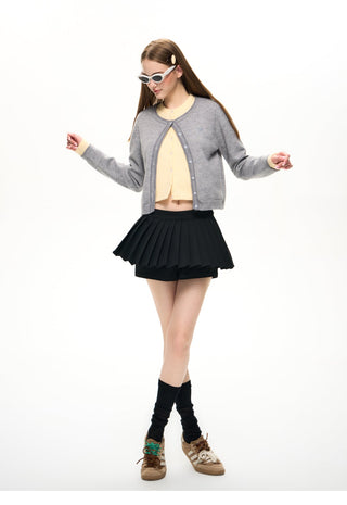 [NS76] embroidered cardigan coat