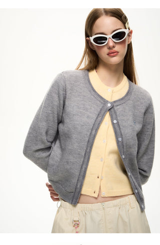 [NS76] embroidered cardigan coat