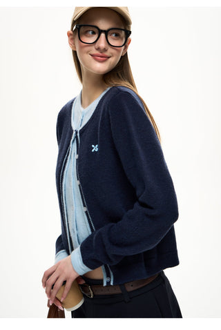 [NS76] embroidered cardigan coat