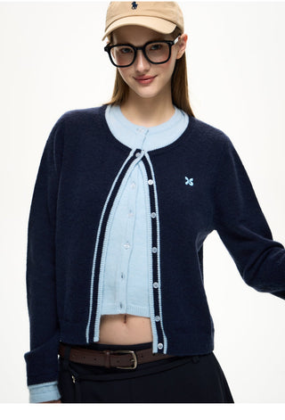 [NS76] embroidered cardigan coat