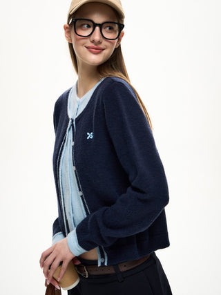 [NS76] embroidered cardigan coat
