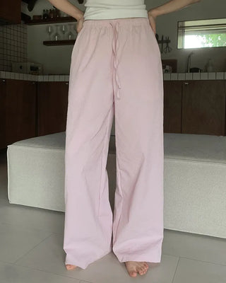 Cool summer elastic waist pants