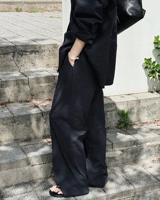 Cool summer elastic waist pants