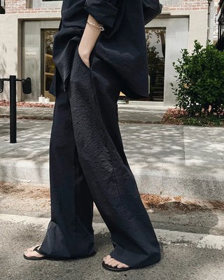 Cool summer elastic waist pants