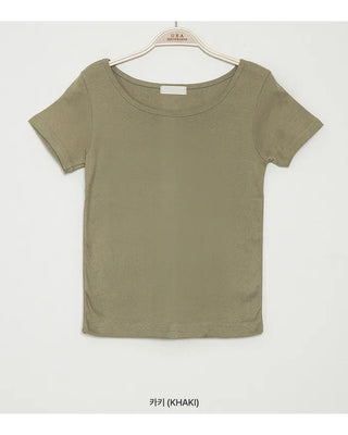 Daily Slim Round Basic Short-Sleeve T-Shirt