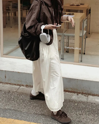 Daily elastic waist skirt
